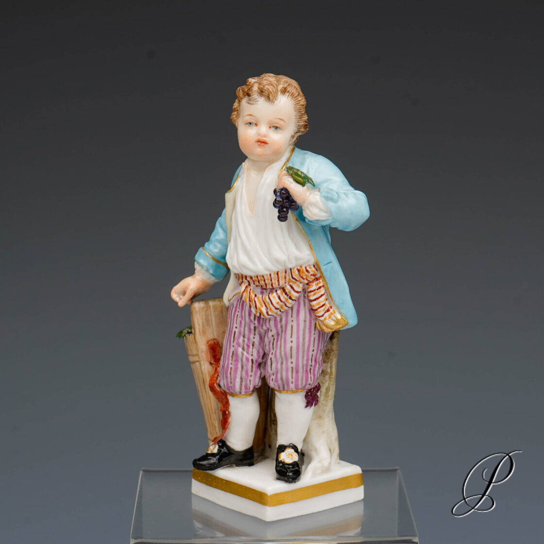 Meissen Figur Gärtnerkind Knaufzeit um 1900 von Michel Victor Acier
