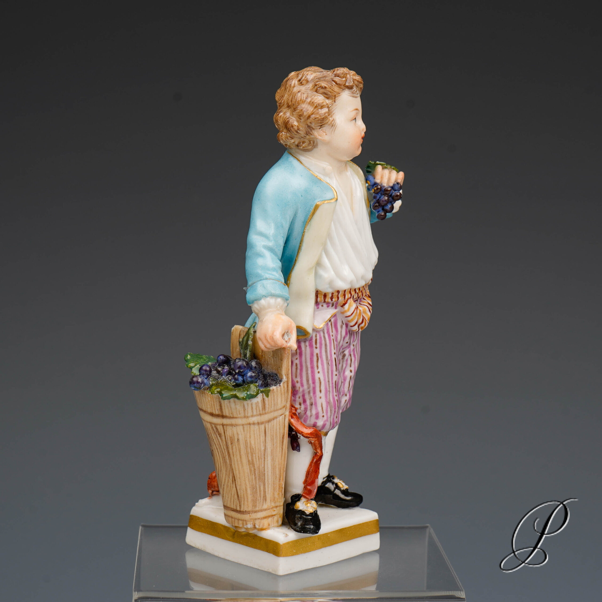 Meissen Figur Gärtnerkind Knaufzeit um 1900 von Michel Victor Acier – Bild 7