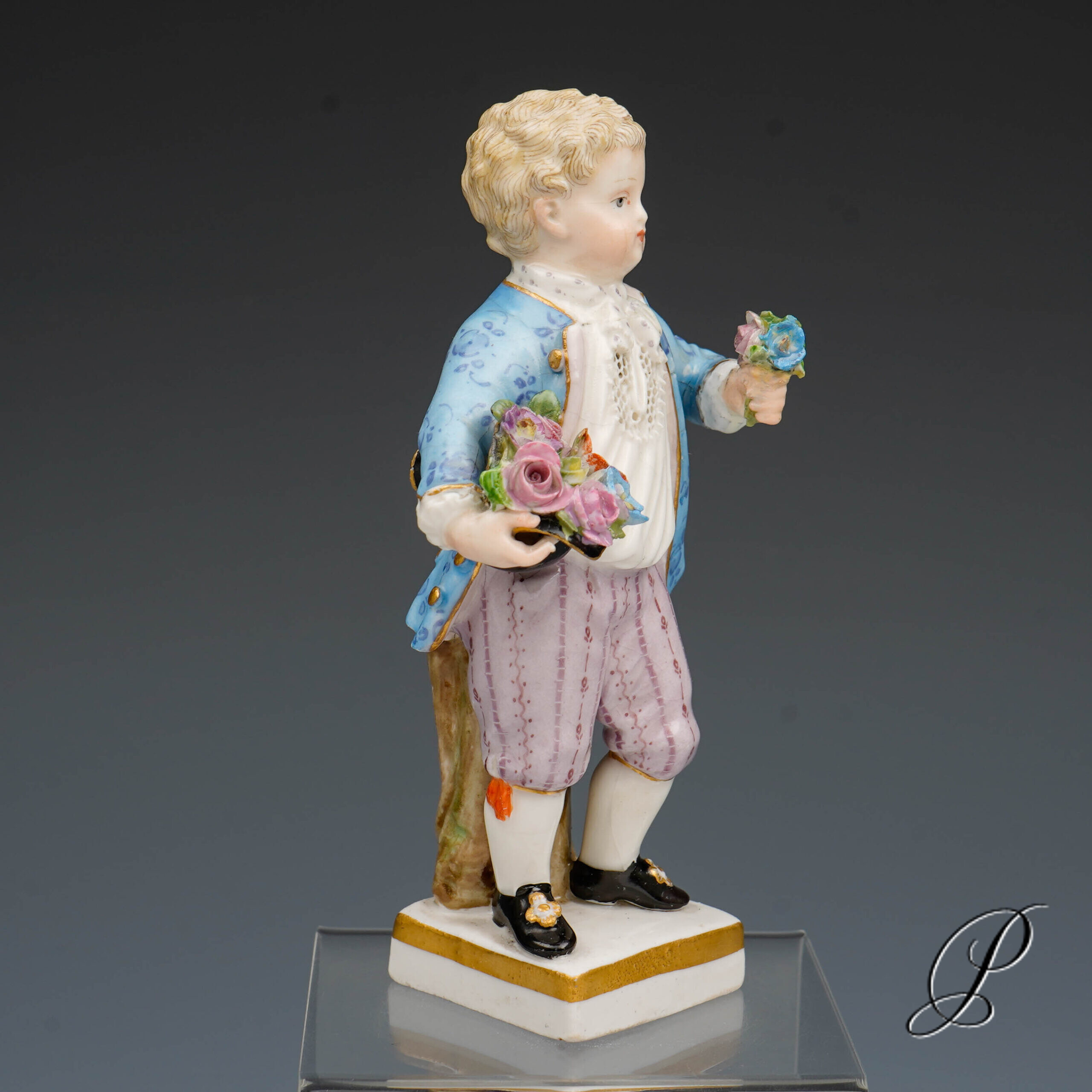 Meissen Gärtnerkind Knaufzeit um 1860 Jhd. von Michel Victor Acier – Bild 5