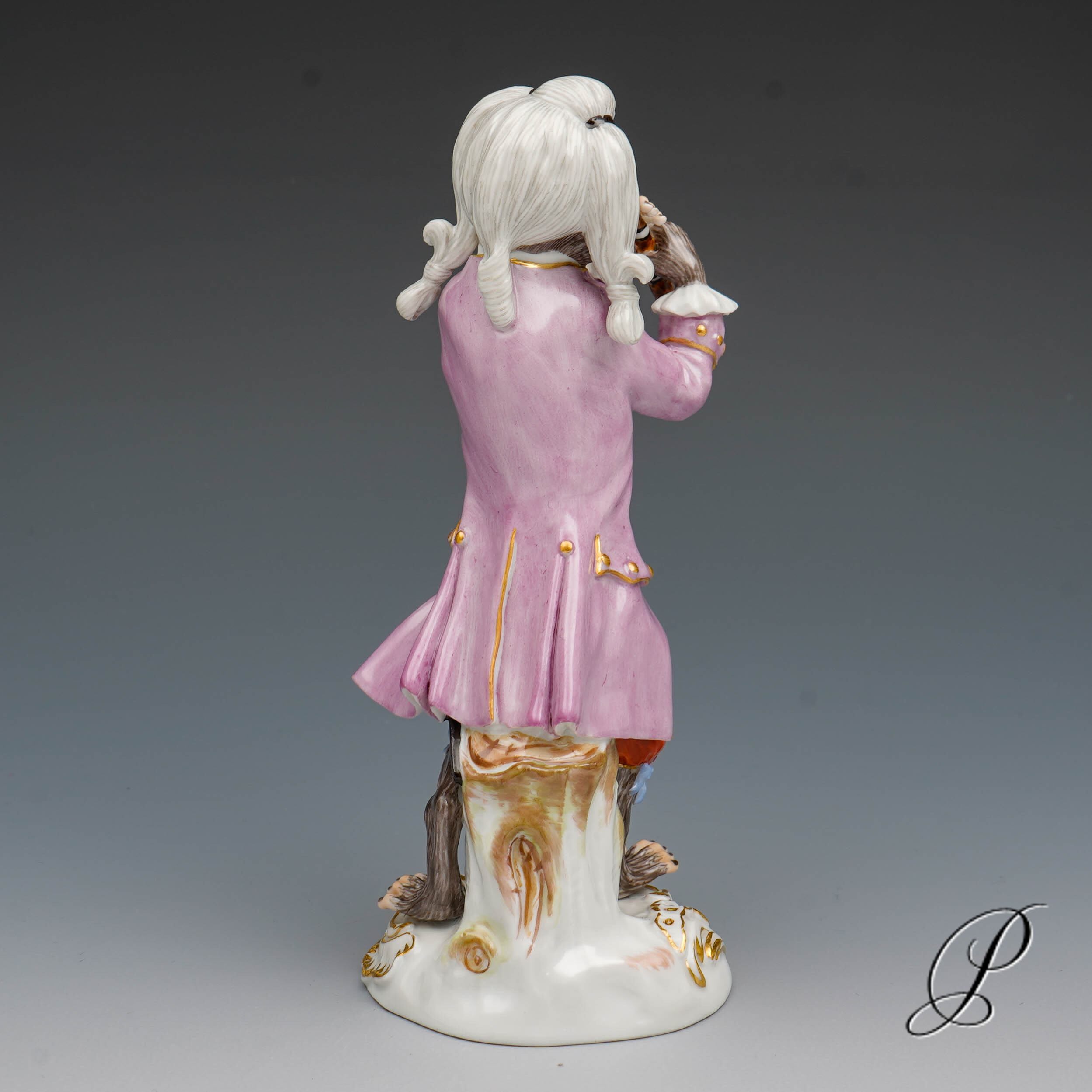 Figur Meissen 1.Wahl aus der Affenkapelle der Klarinettist – Bild 7