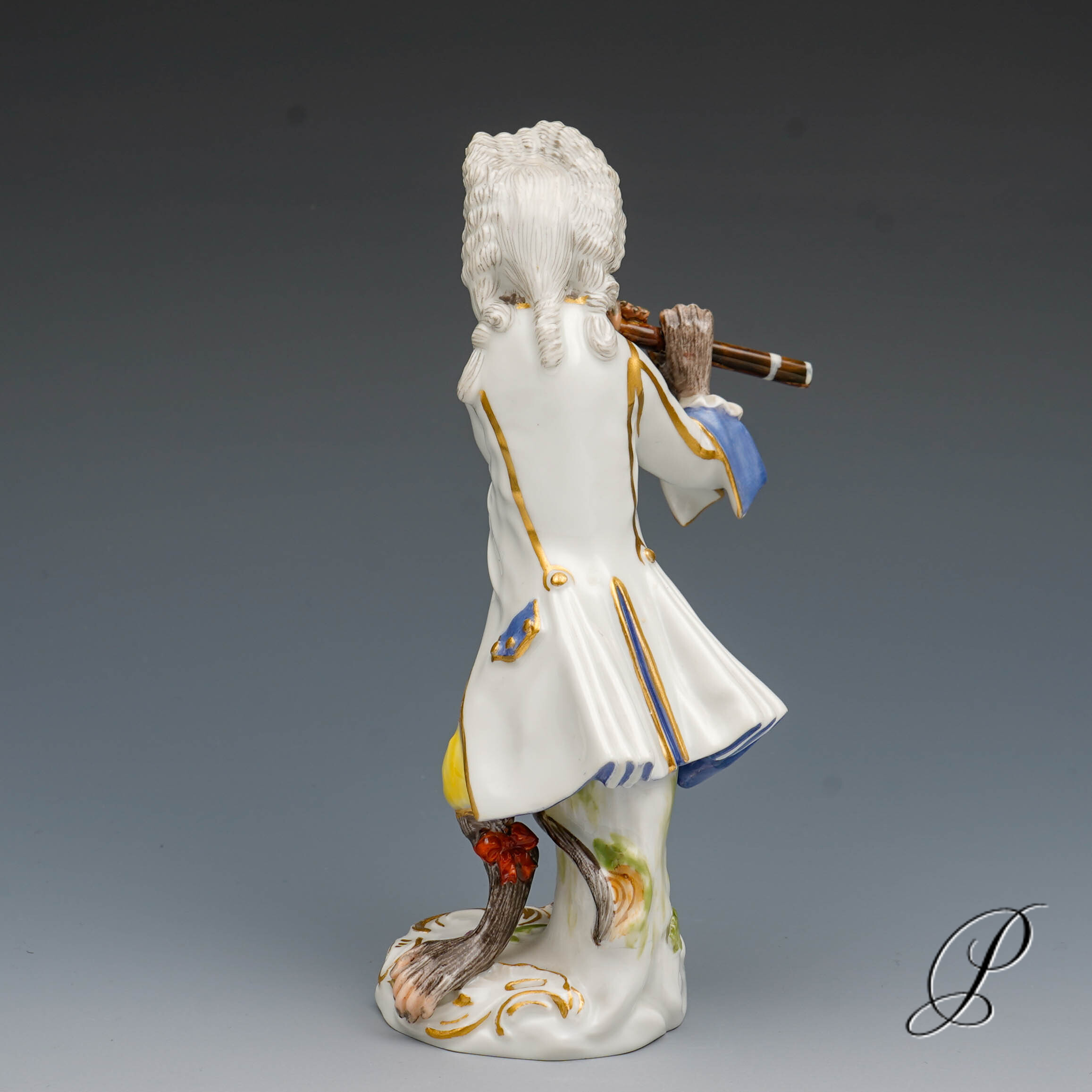 Figur Meissner Porzellan 1.Wahl aus der Affenkapelle der Flötist – Bild 6