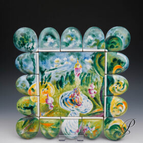 Meissen Wandbild im impressionistischer Stil und mit aquarellartige Technik