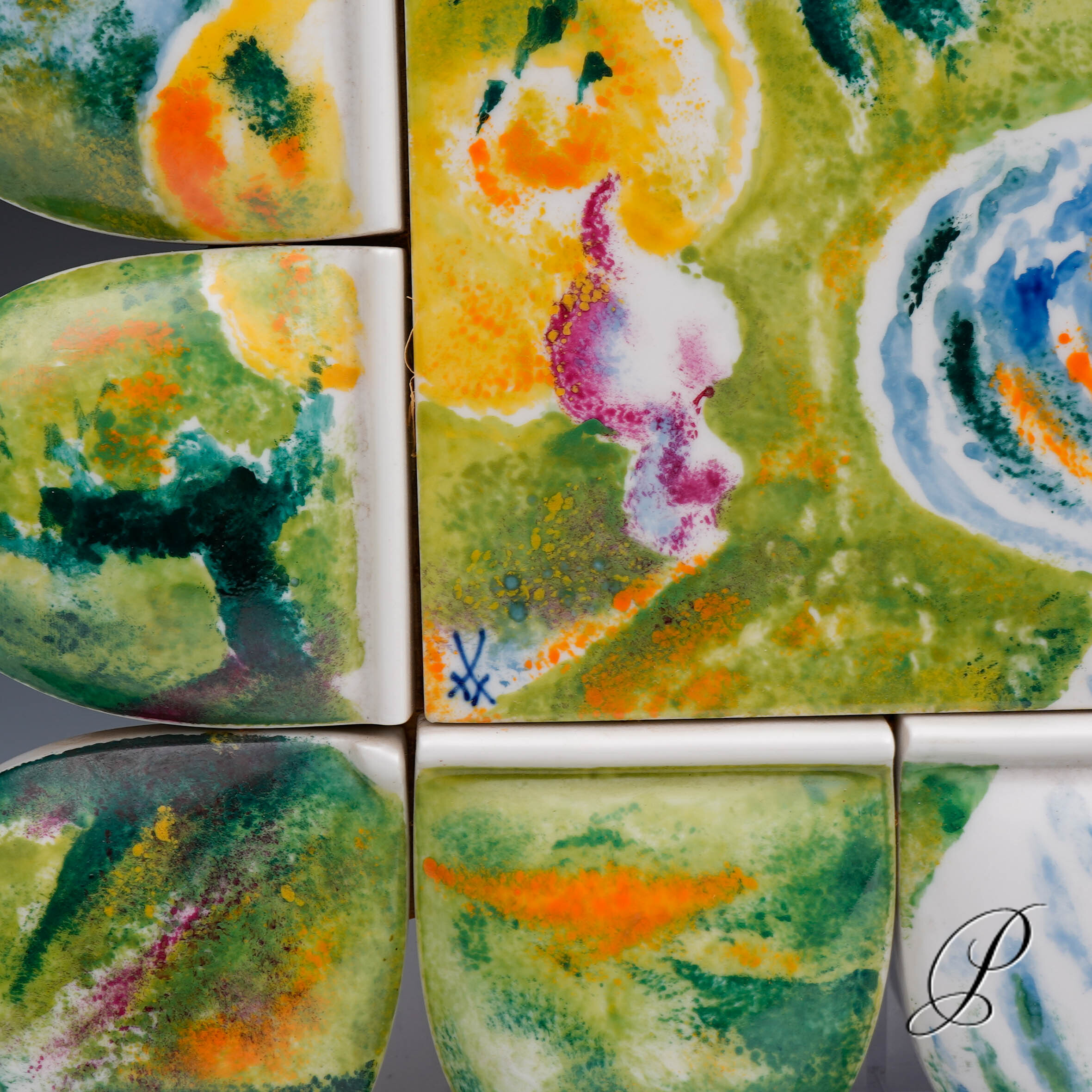 Meissen Wandbild im impressionistischer Stil und mit aquarellartige Technik – Bild 7