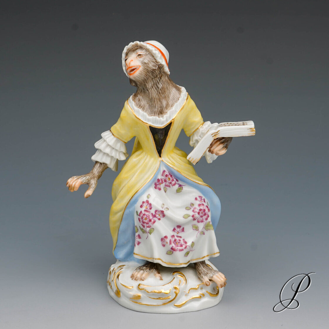 Figur Meissen 1.Wahl  Sängerin aus der Affenkapelle
