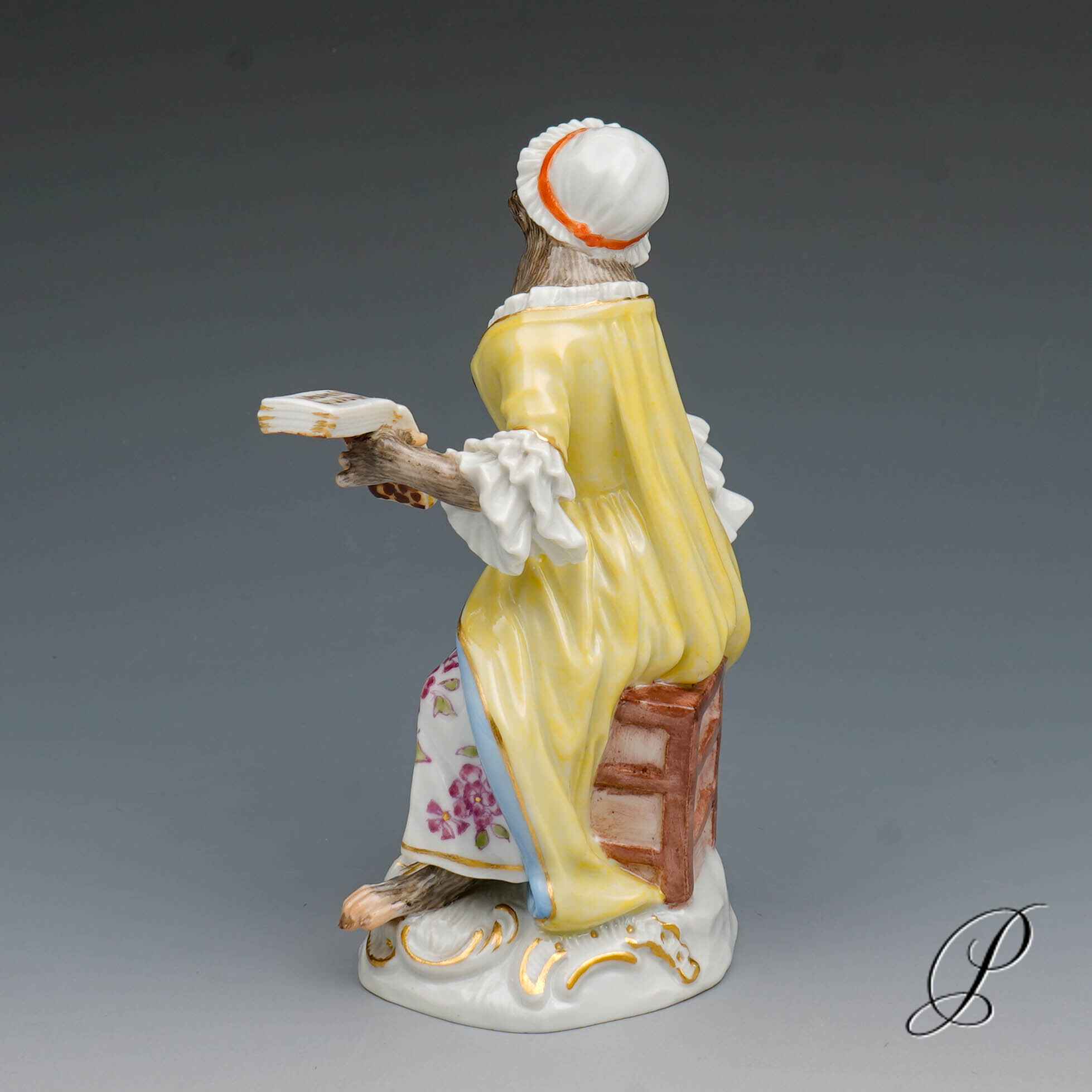 Figur Meissen 1.Wahl Sängerin aus der Affenkapelle – Bild 5