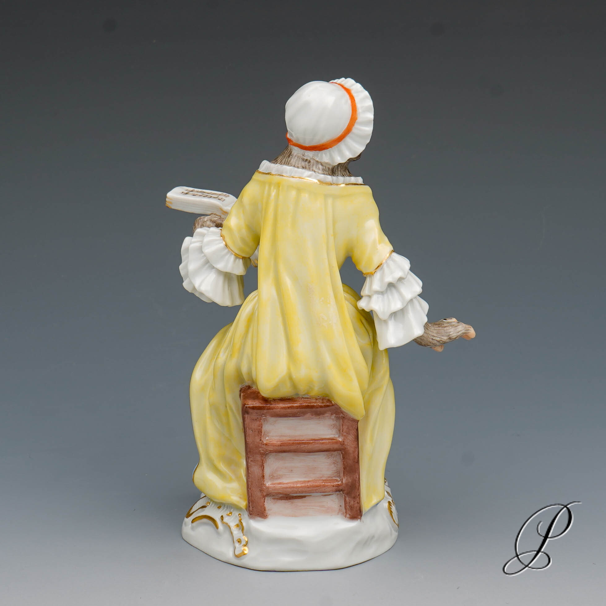 Figur Meissen 1.Wahl Sängerin aus der Affenkapelle – Bild 6