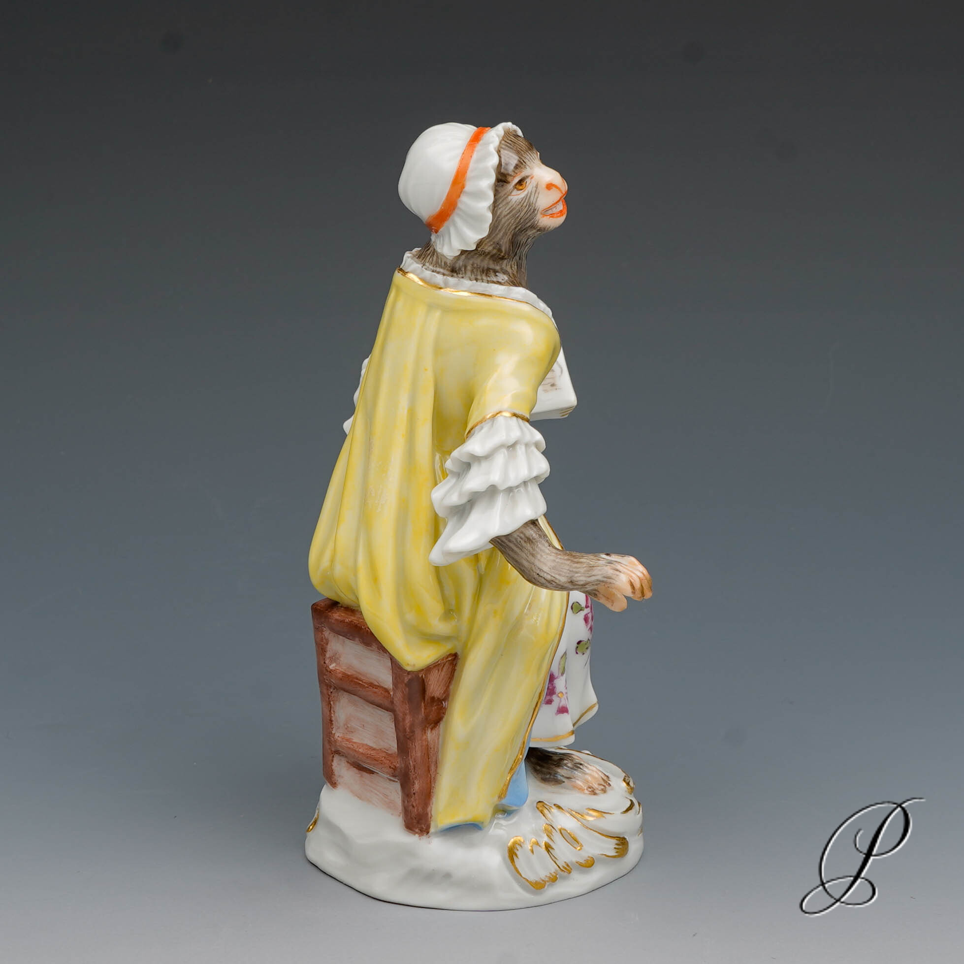Figur Meissen 1.Wahl Sängerin aus der Affenkapelle – Bild 7