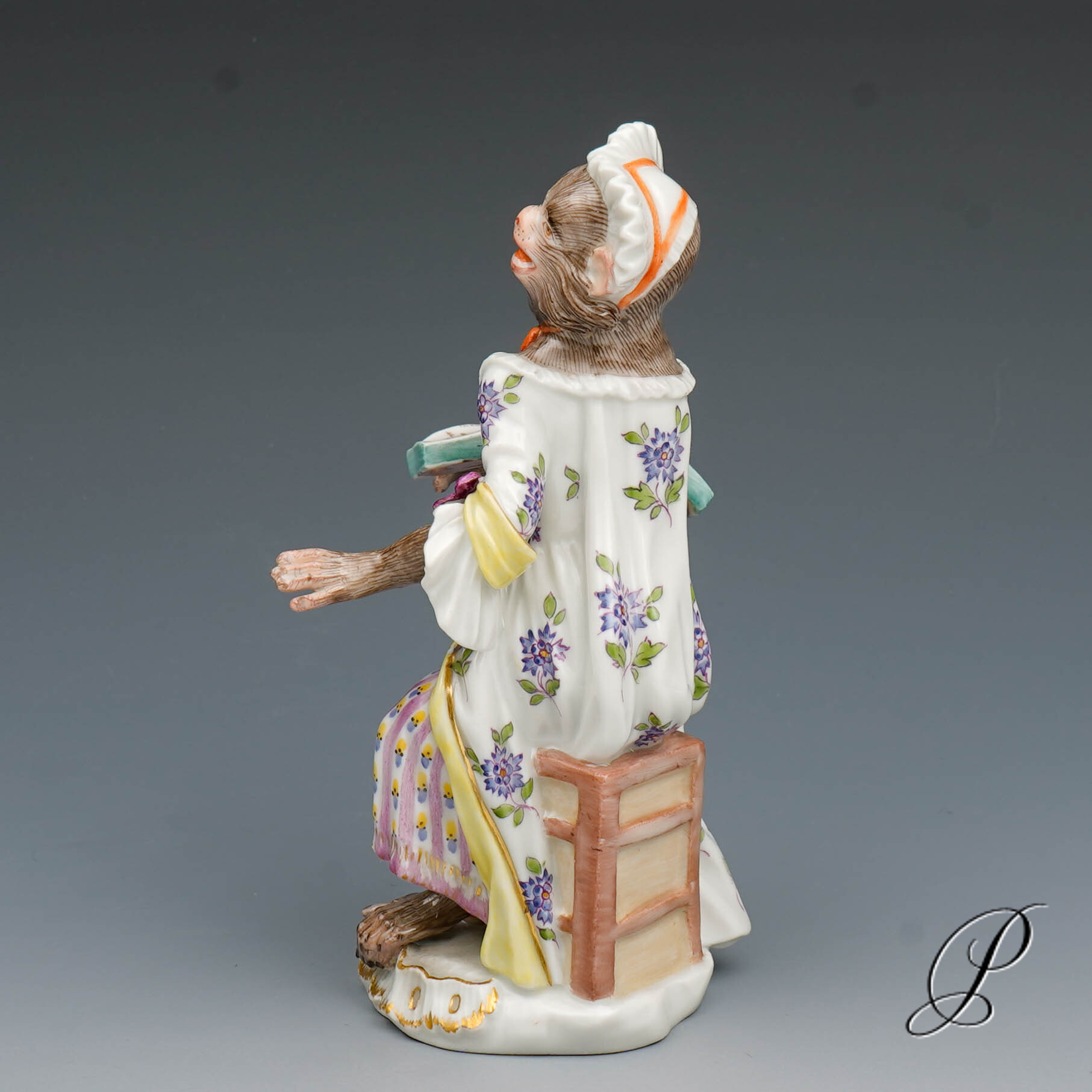 Figur Meissen 1.Wahl Sängerin aus der Affenkapelle – Bild 6