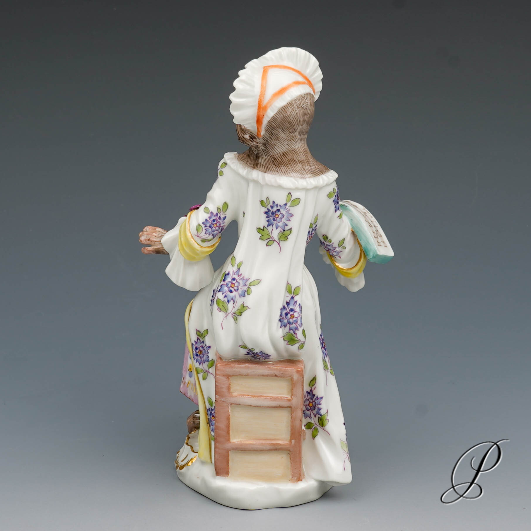 Figur Meissen 1.Wahl Sängerin aus der Affenkapelle – Bild 7