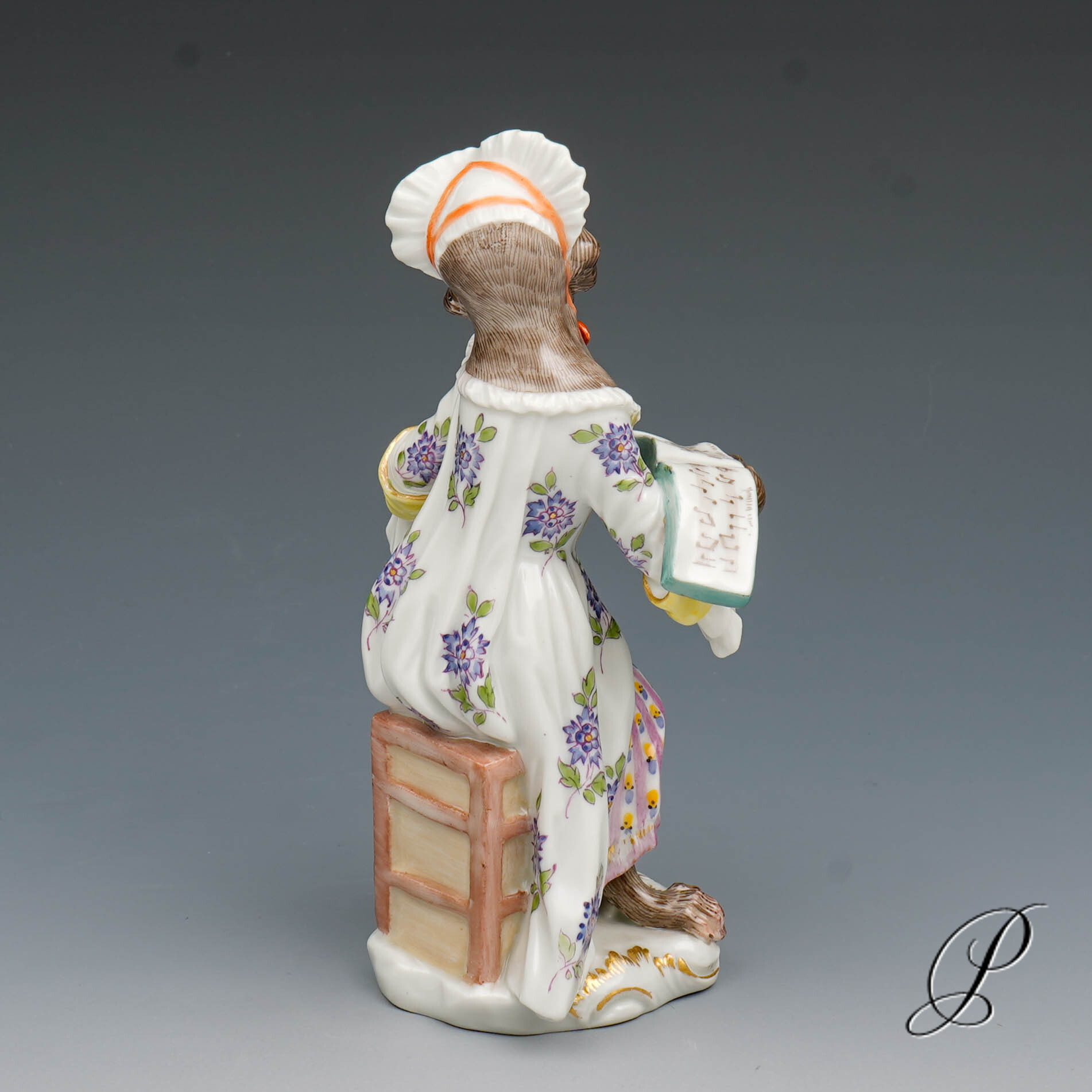 Figur Meissen 1.Wahl Sängerin aus der Affenkapelle – Bild 8