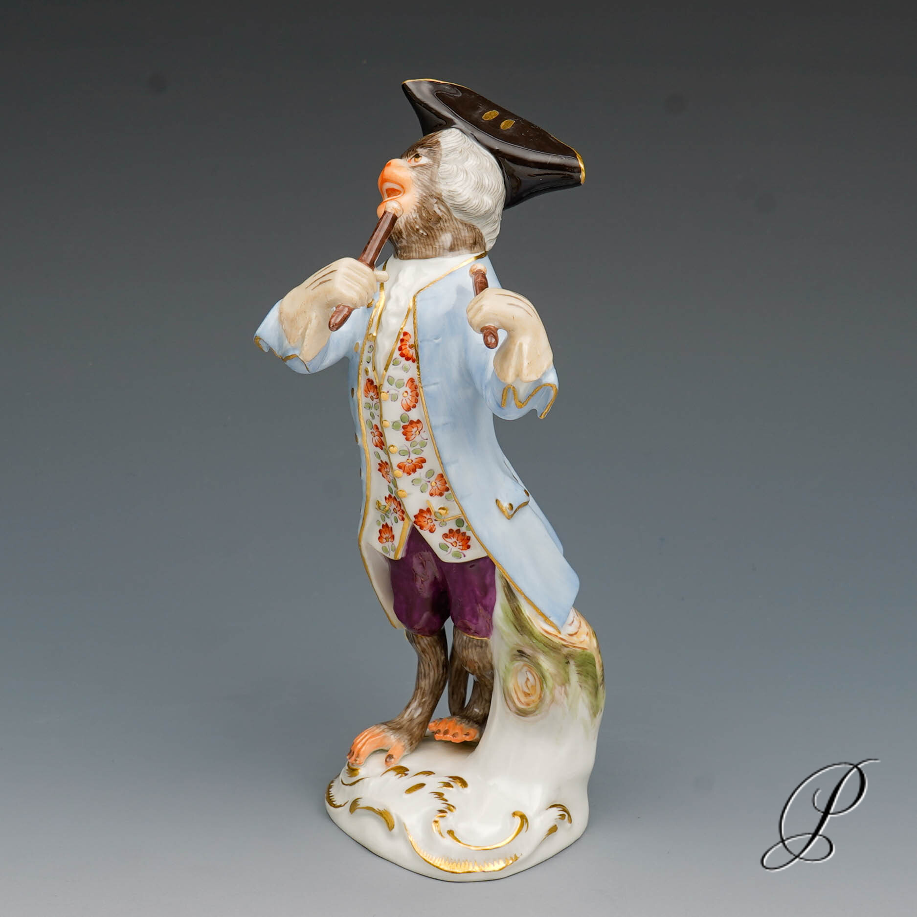 Meissen Figur 1.Wahl der Paukenschläger aus der Affenkapelle – Bild 4