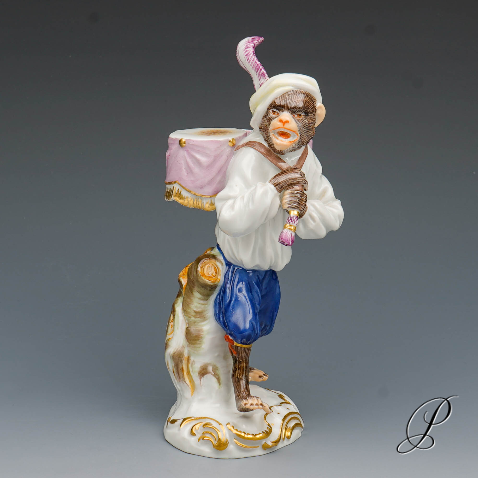 Figur Meissner Porzellan 1.Wahl - der Paukenträger aus der Affenkapelle
