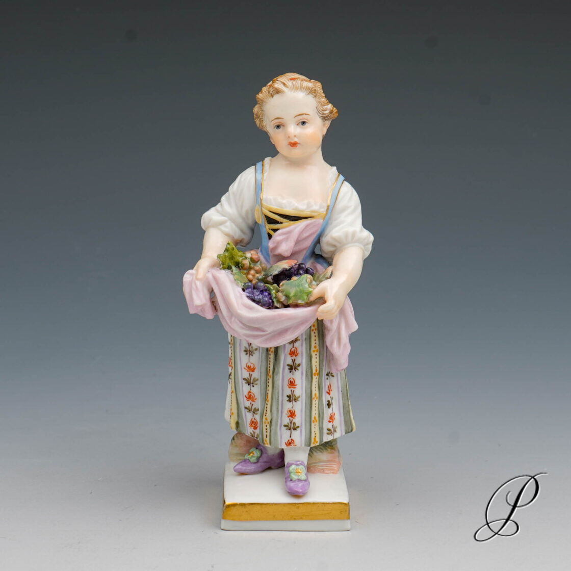 Meissen Figur Gärtnerkind Knaufzeit um 1860 Jhd. von Michel Victor Acier
