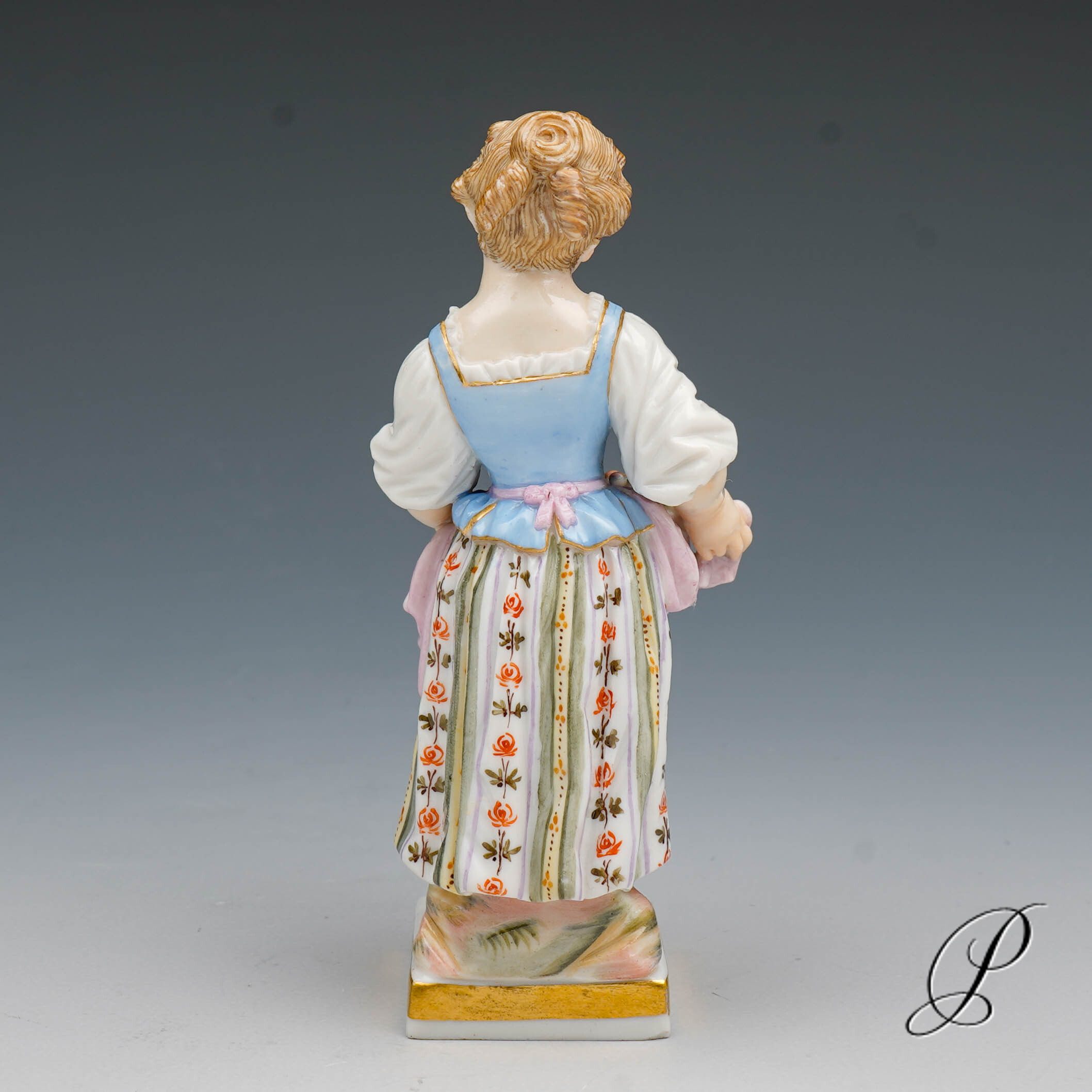 Meissen Figur Gärtnerkind Knaufzeit um 1860 Jhd. von Michel Victor Acier – Bild 7