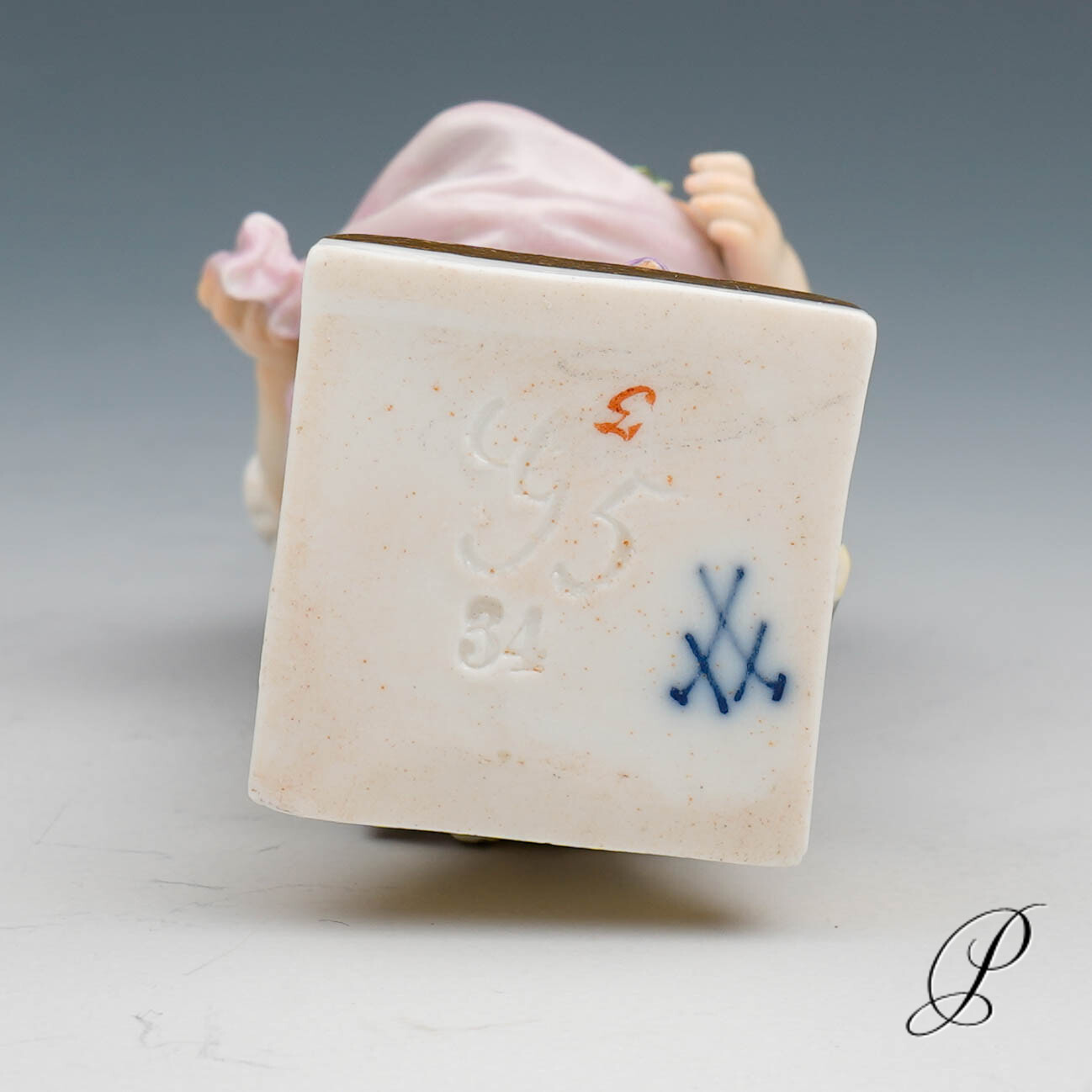 Meissen Figur Gärtnerkind Knaufzeit um 1860 Jhd. von Michel Victor Acier – Bild 11