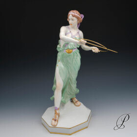 wunderschöne Meissen Jugendstilfigur " die Reifenwerferin"