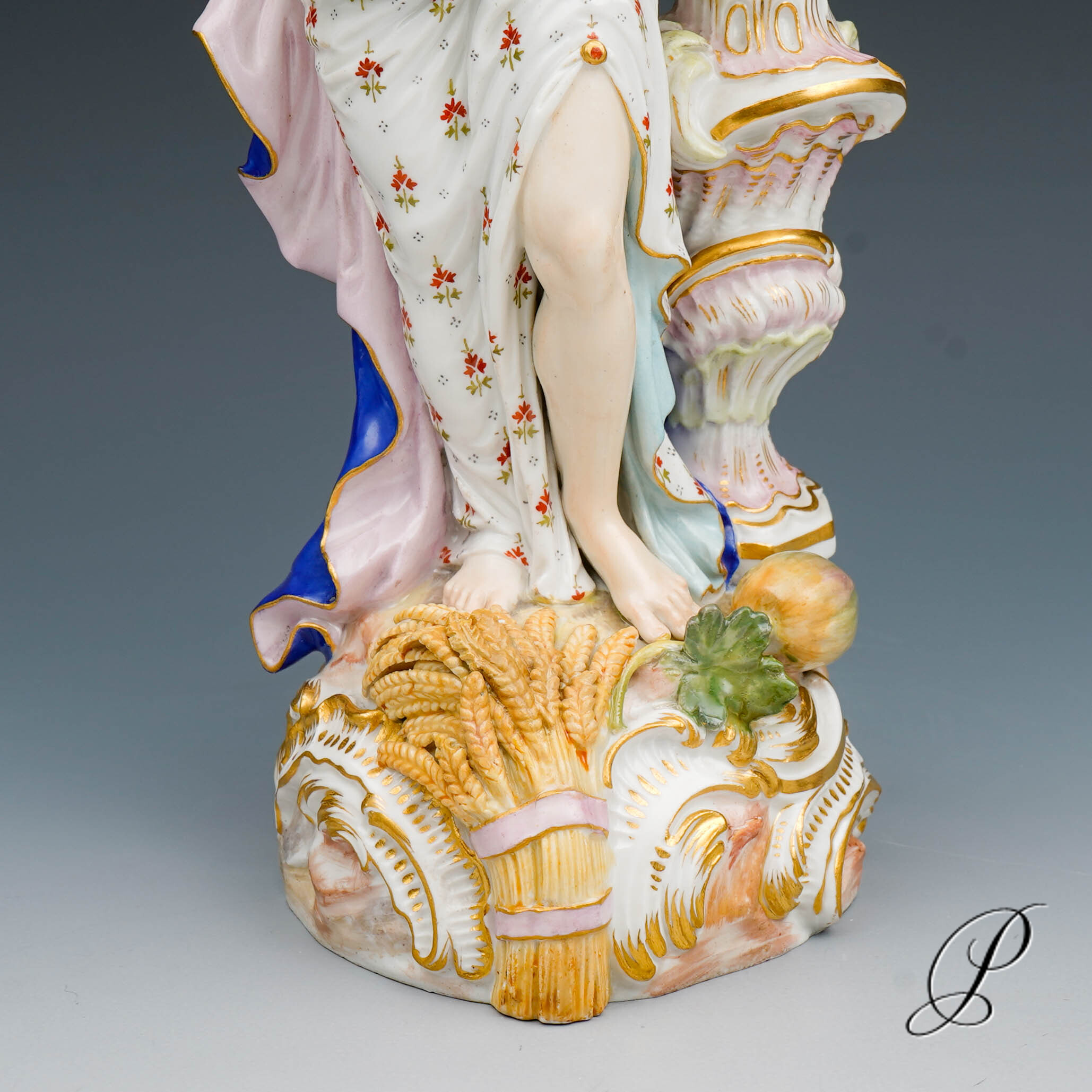 große Figur Meissen 1.Wahl Knaufzeit um 1890 " Allegorie der Sommer " von Elias Meyer – Bild 2