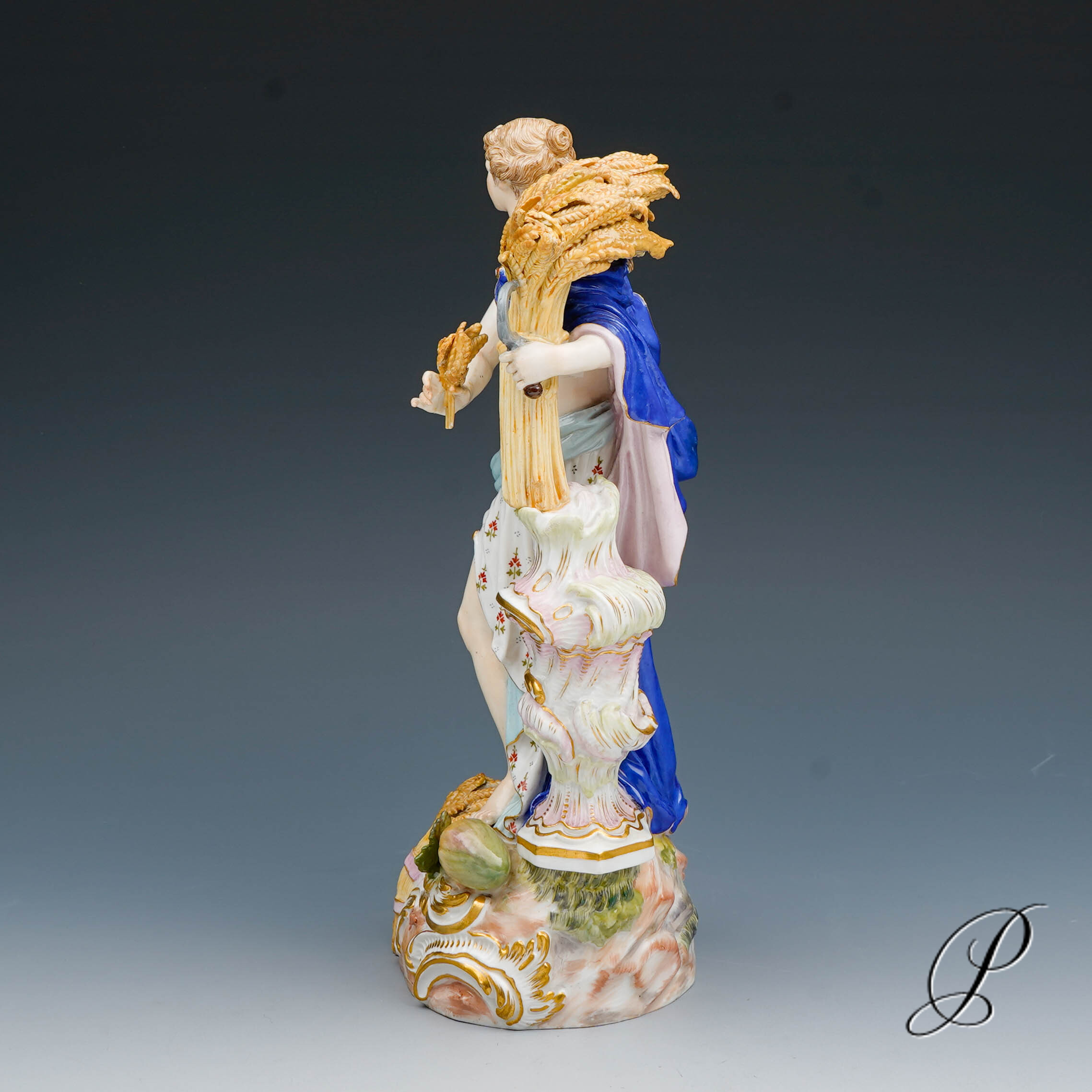 große Figur Meissen 1.Wahl Knaufzeit um 1890 " Allegorie der Sommer " von Elias Meyer – Bild 7