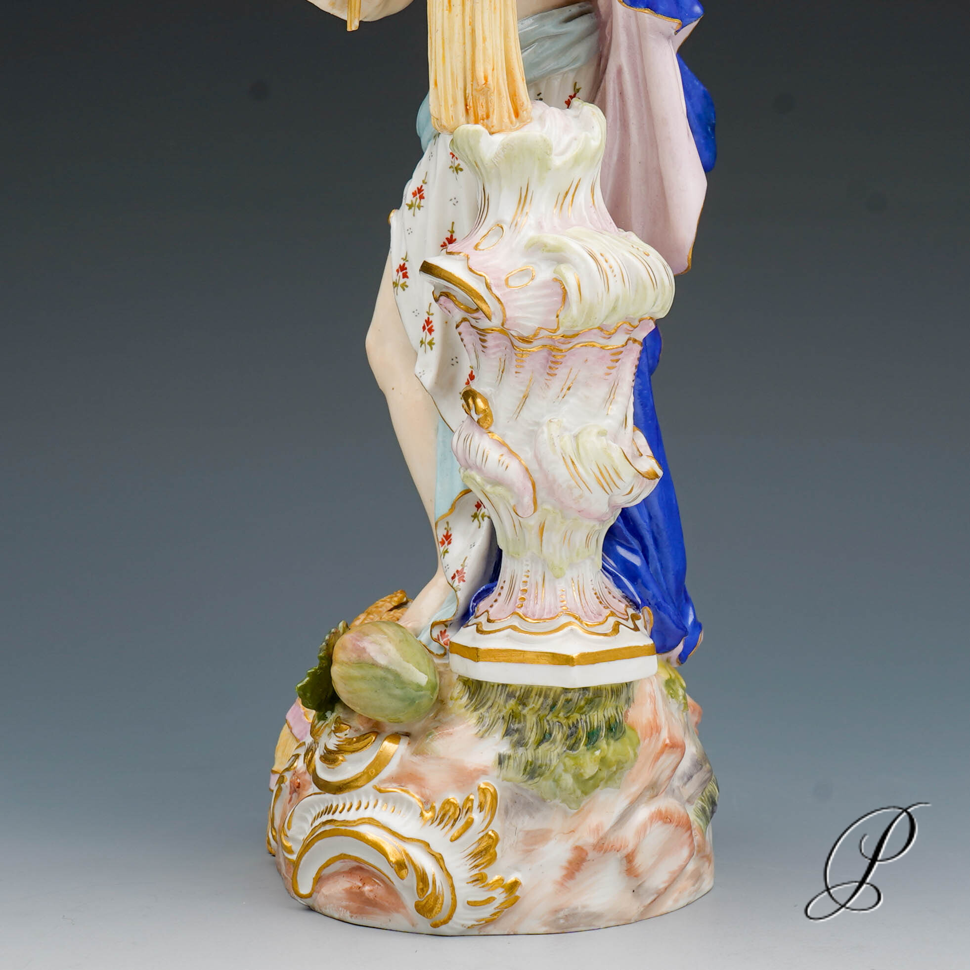 große Figur Meissen 1.Wahl Knaufzeit um 1890 " Allegorie der Sommer " von Elias Meyer – Bild 8
