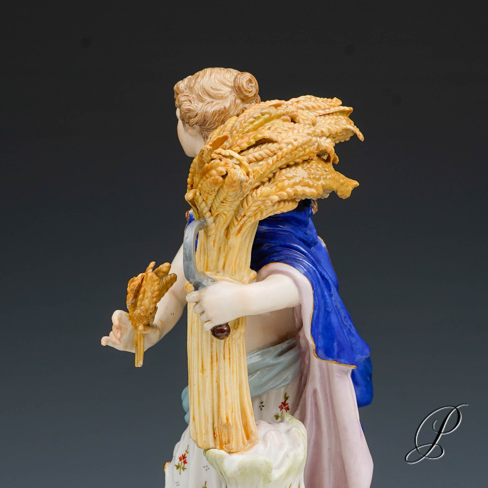 große Figur Meissen 1.Wahl Knaufzeit um 1890 " Allegorie der Sommer " von Elias Meyer – Bild 9