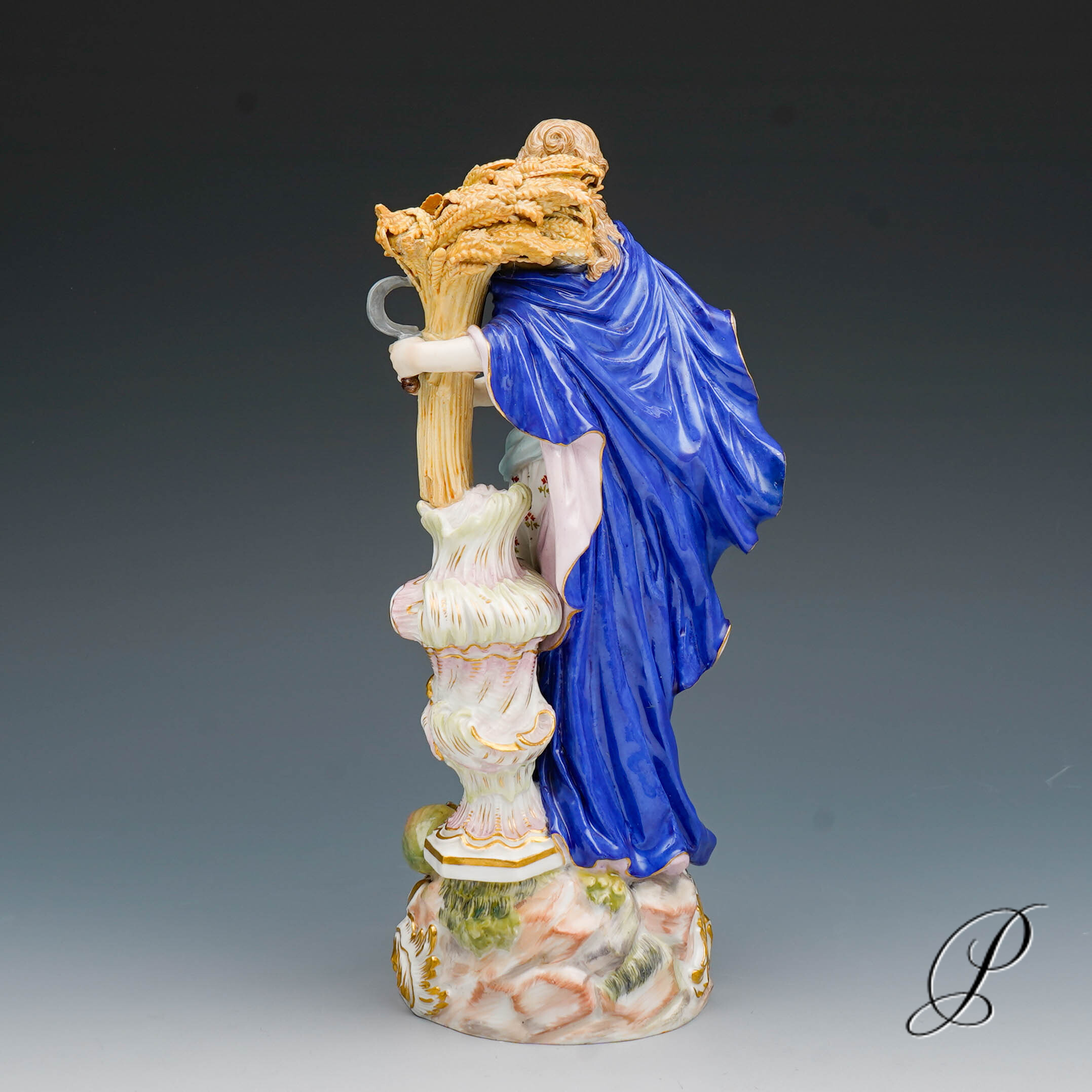 große Figur Meissen 1.Wahl Knaufzeit um 1890 " Allegorie der Sommer " von Elias Meyer – Bild 10