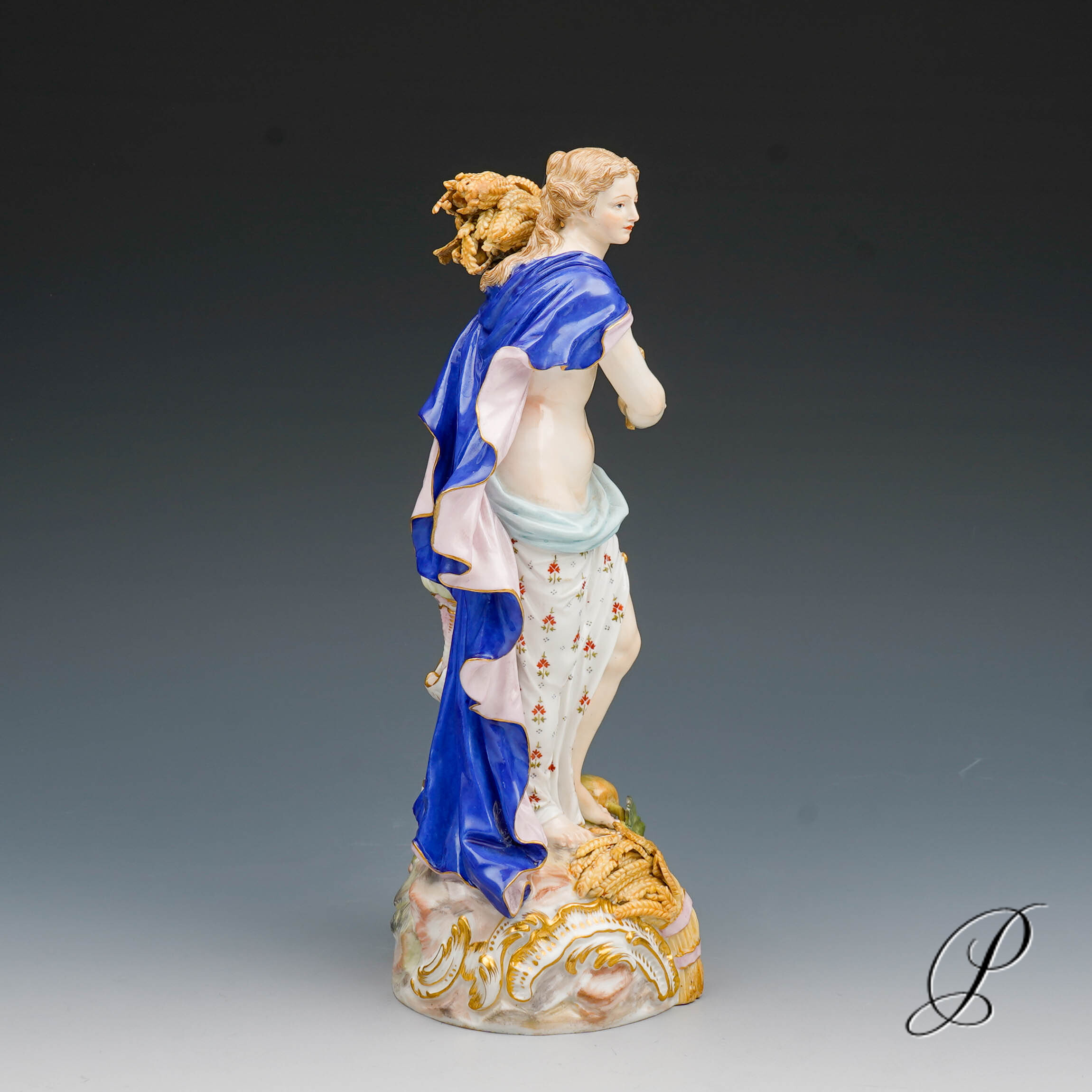 große Figur Meissen 1.Wahl Knaufzeit um 1890 " Allegorie der Sommer " von Elias Meyer – Bild 12
