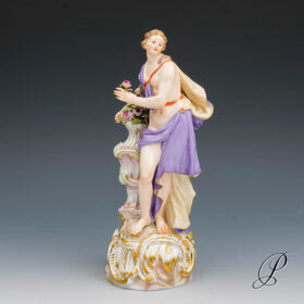 große Figur Meissen 1.Wahl Knaufzeit um 1890 " Allegorie der Frühling " von Elias Meyer