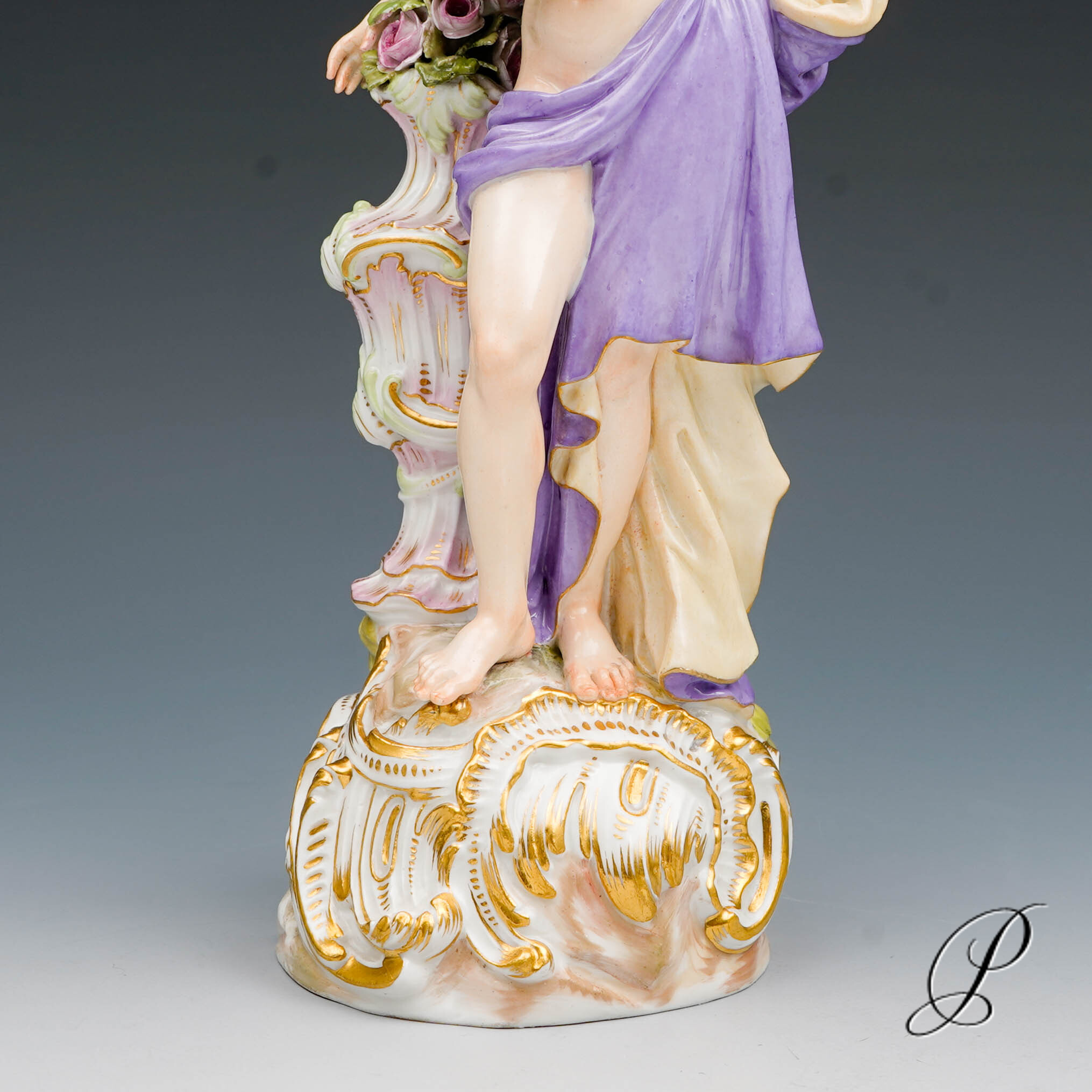 große Figur Meissen 1.Wahl Knaufzeit um 1890 " Allegorie der Frühling " von Elias Meyer – Bild 5