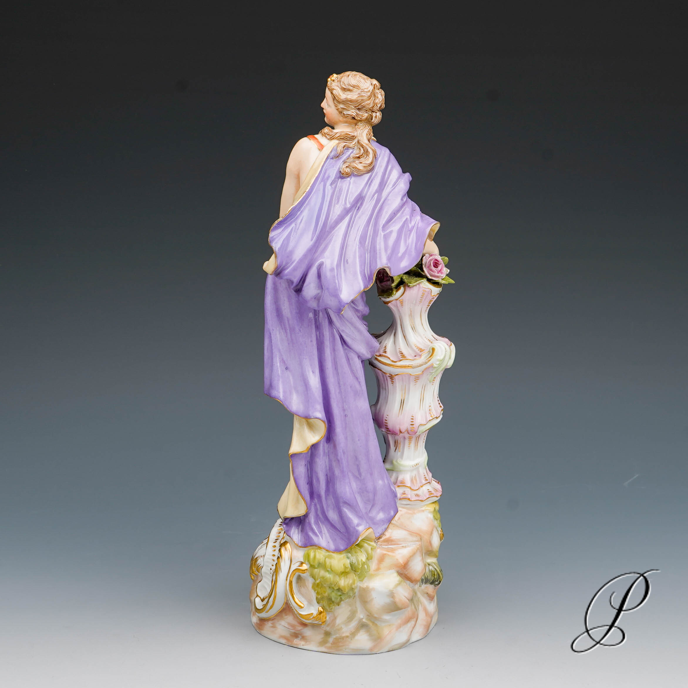 große Figur Meissen 1.Wahl Knaufzeit um 1890 " Allegorie der Frühling " von Elias Meyer – Bild 7
