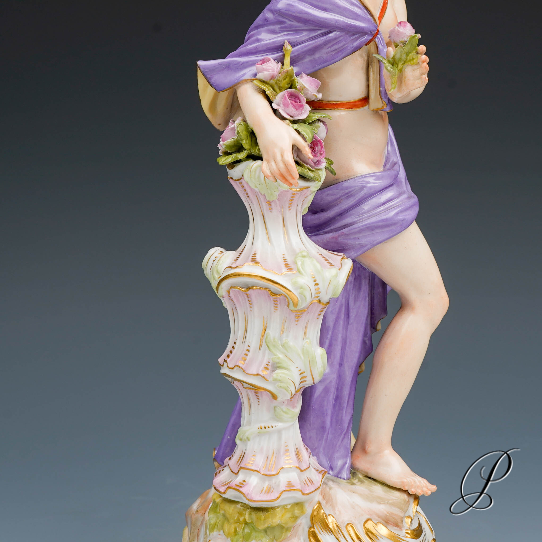 große Figur Meissen 1.Wahl Knaufzeit um 1890 " Allegorie der Frühling " von Elias Meyer – Bild 10