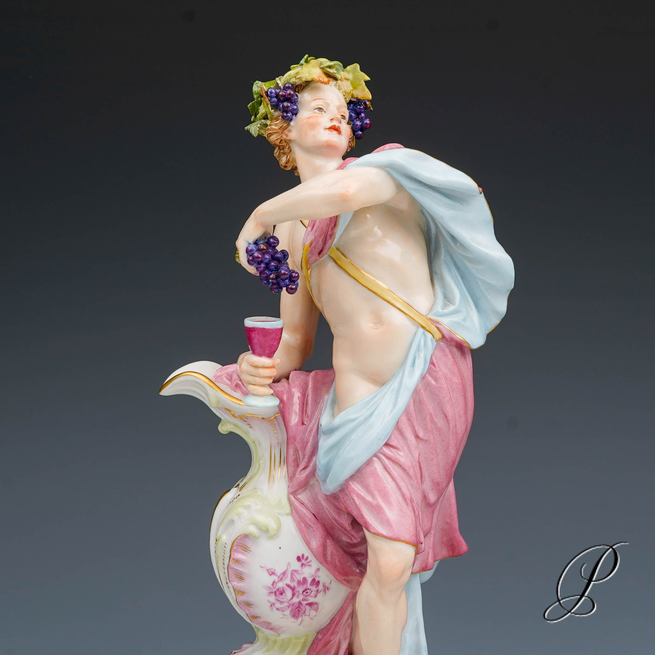 große Figur Meissen 1.Wahl Knaufzeit um 1890 " Allegorie der Herbst " von Elias Meyer – Bild 2
