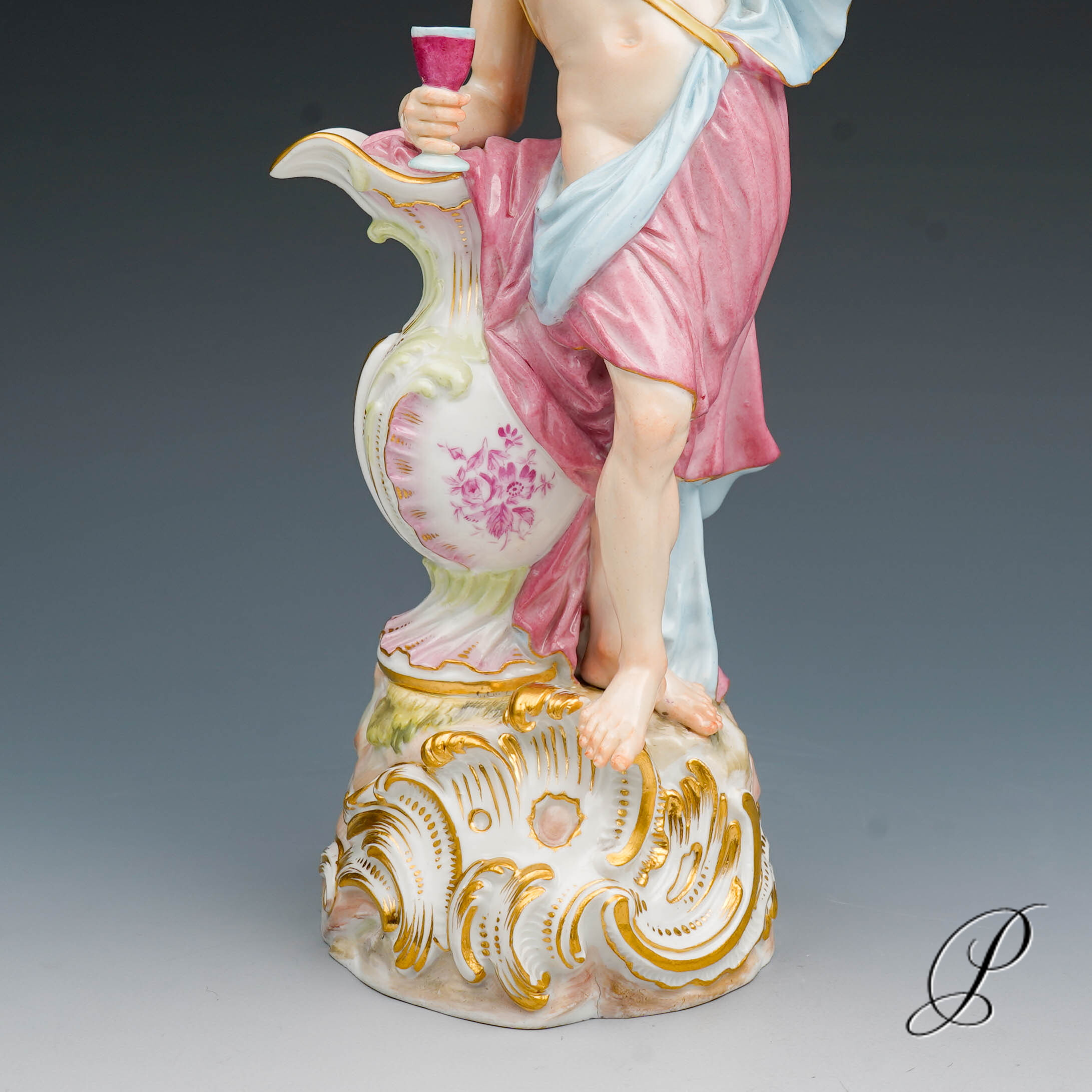große Figur Meissen 1.Wahl Knaufzeit um 1890 " Allegorie der Herbst " von Elias Meyer – Bild 3