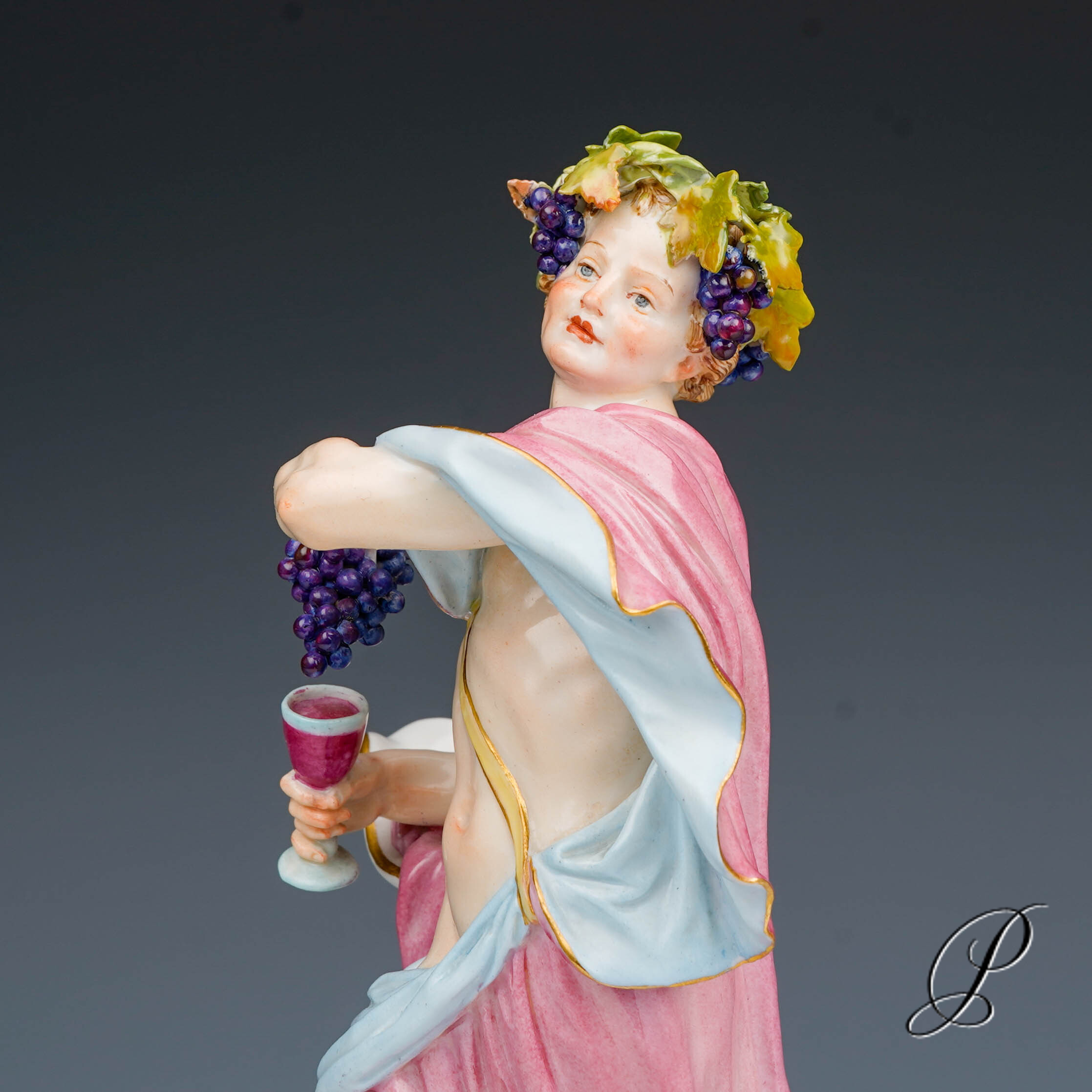 große Figur Meissen 1.Wahl Knaufzeit um 1890 " Allegorie der Herbst " von Elias Meyer – Bild 5