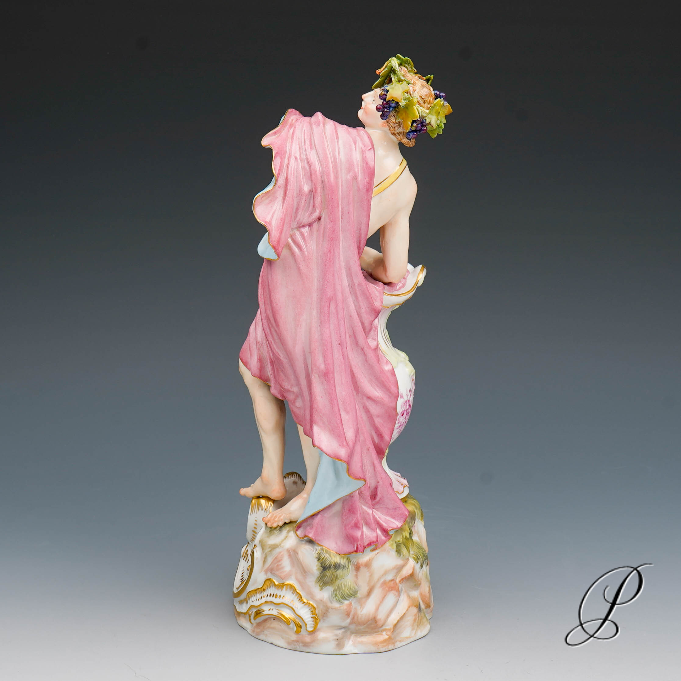 große Figur Meissen 1.Wahl Knaufzeit um 1890 " Allegorie der Herbst " von Elias Meyer – Bild 6