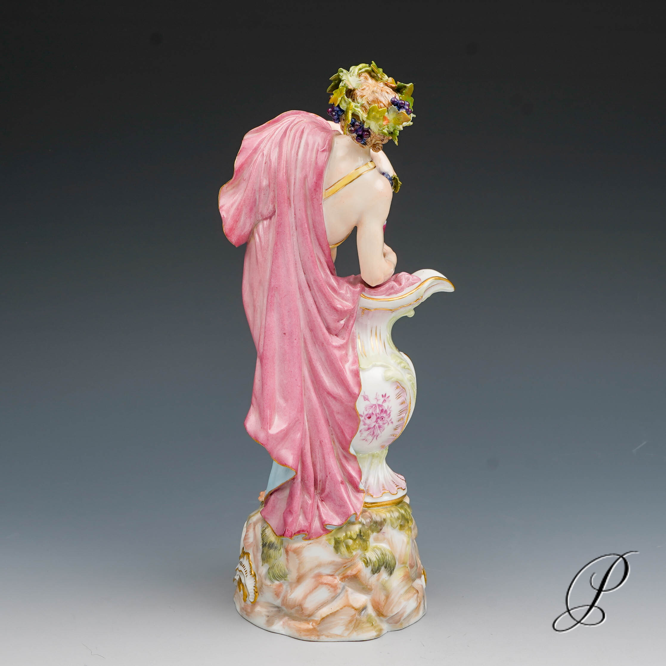 große Figur Meissen 1.Wahl Knaufzeit um 1890 " Allegorie der Herbst " von Elias Meyer – Bild 7