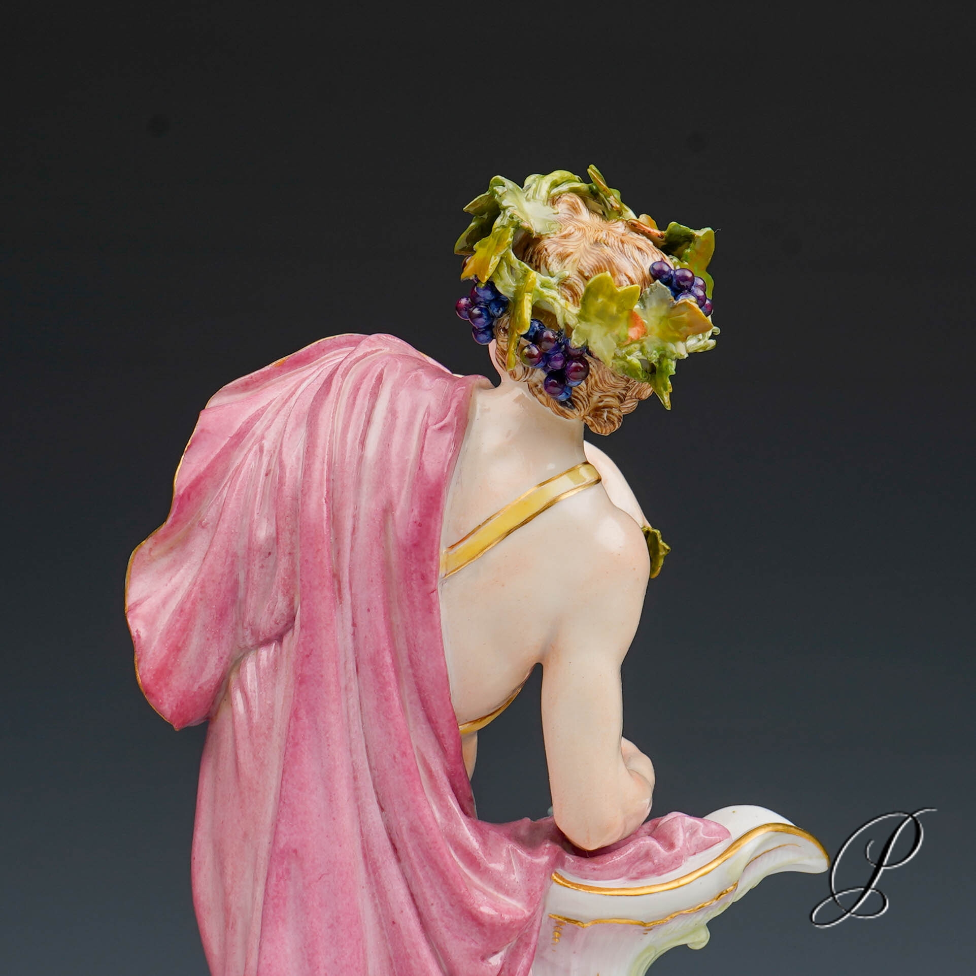 große Figur Meissen 1.Wahl Knaufzeit um 1890 " Allegorie der Herbst " von Elias Meyer – Bild 9
