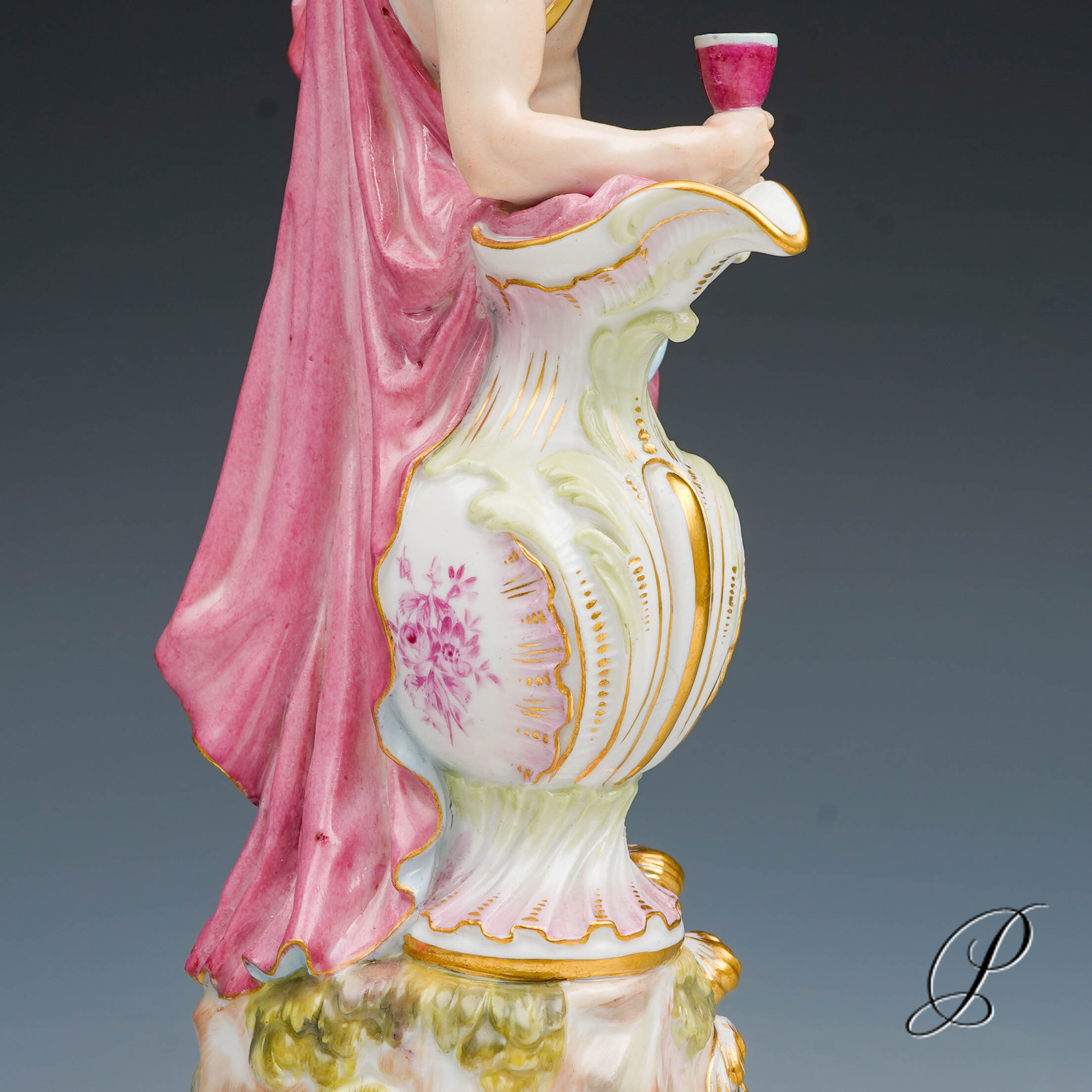 große Figur Meissen 1.Wahl Knaufzeit um 1890 " Allegorie der Herbst " von Elias Meyer – Bild 11