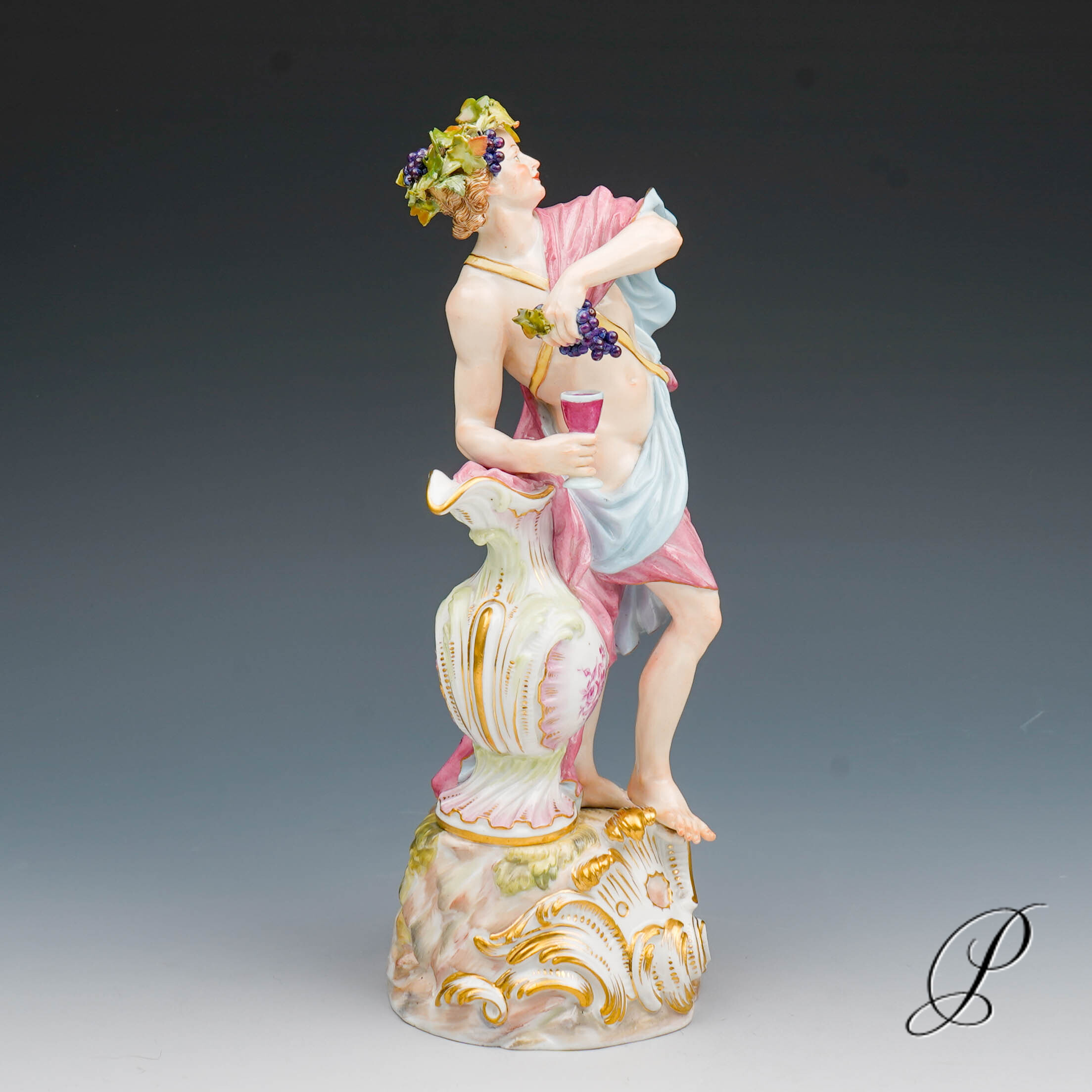 große Figur Meissen 1.Wahl Knaufzeit um 1890 " Allegorie der Herbst " von Elias Meyer – Bild 12
