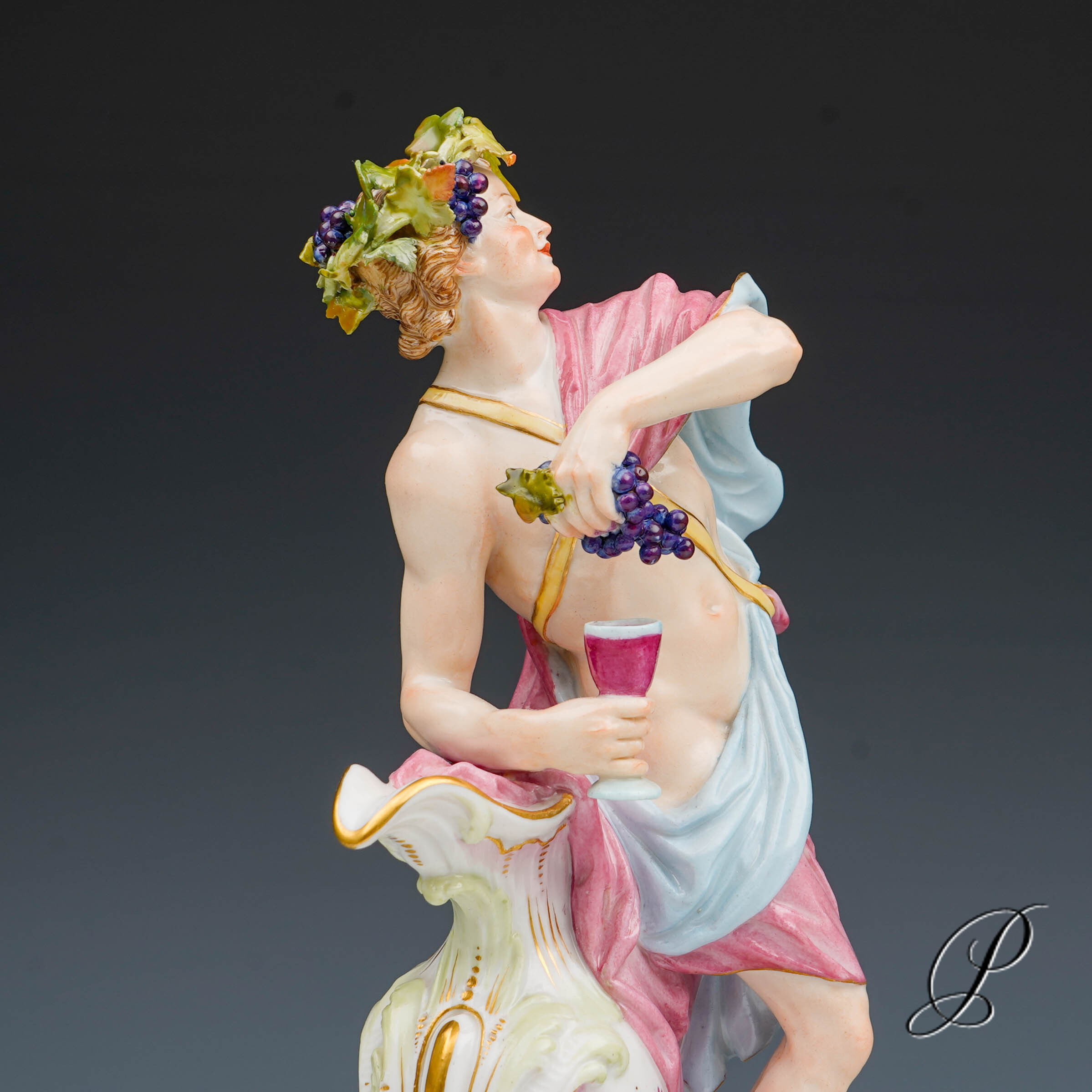 große Figur Meissen 1.Wahl Knaufzeit um 1890 " Allegorie der Herbst " von Elias Meyer – Bild 13