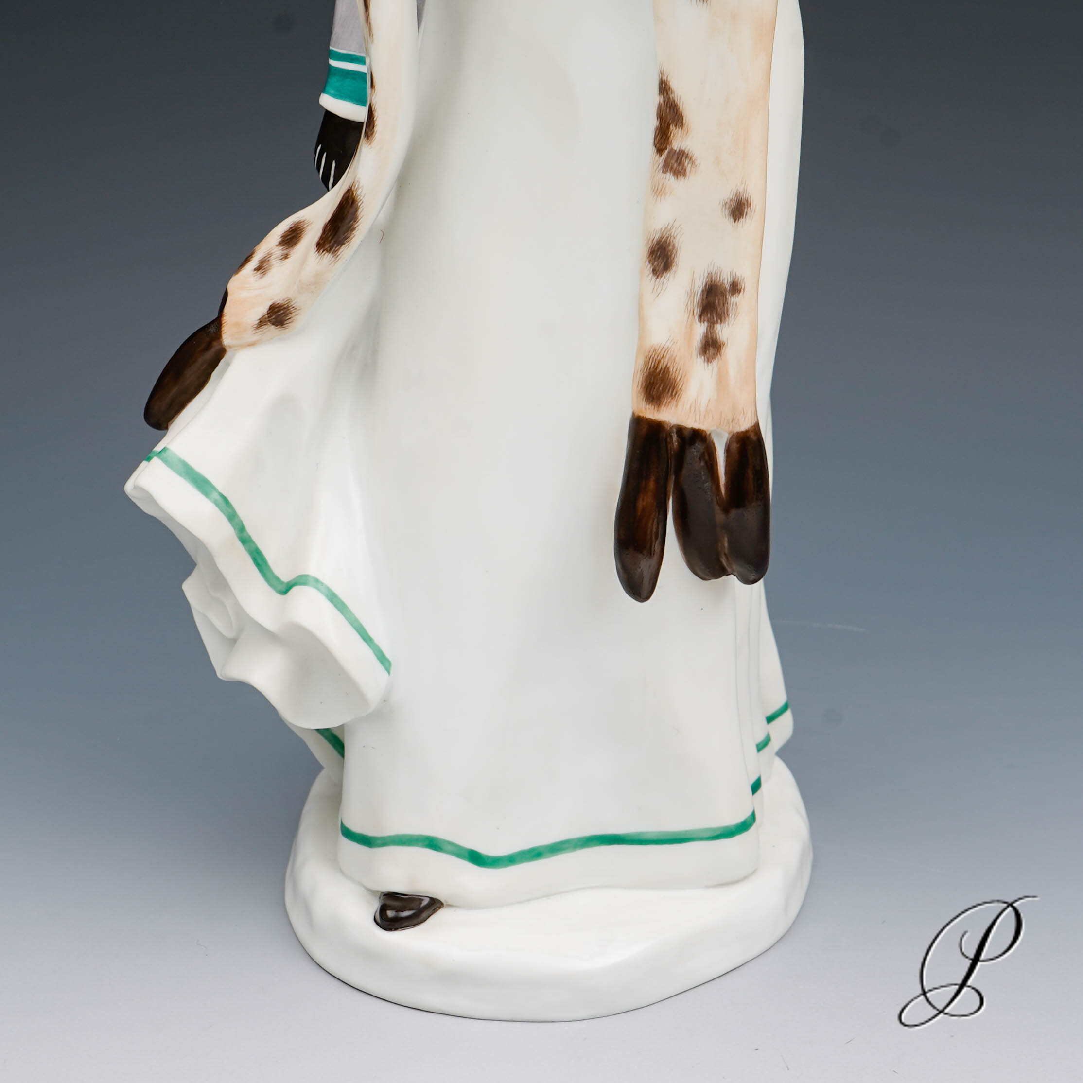 seltene Meissen Jugendstilfigur " Dame mit Muff" von Konrad Hentschel – Bild 3