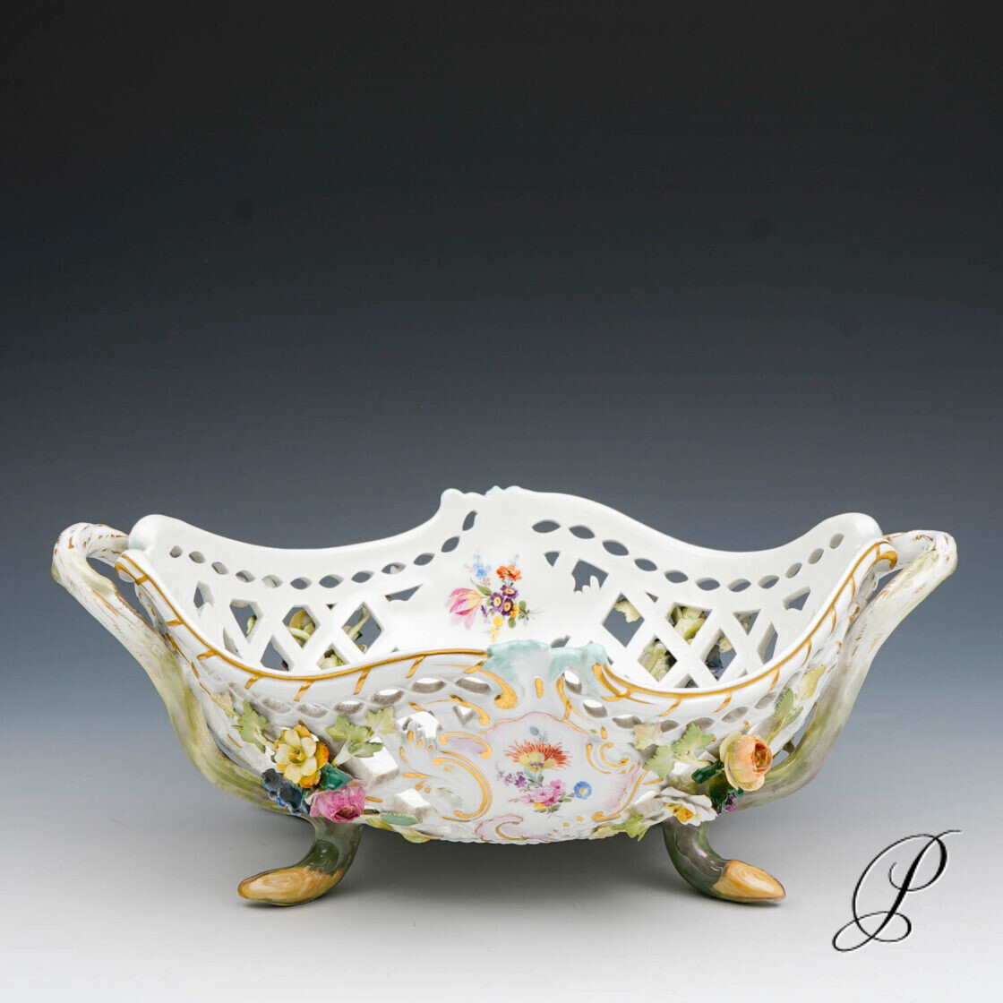 großer Korb Meissen 1.Wahl Knaufzeit um 1900 Jhd.